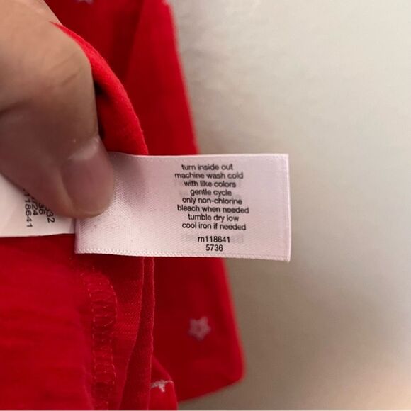 Lane Bryant Cotton Red Embroidered Stars Graphic Tee Shirt Top Size 18/20 - Picture 7 of 9